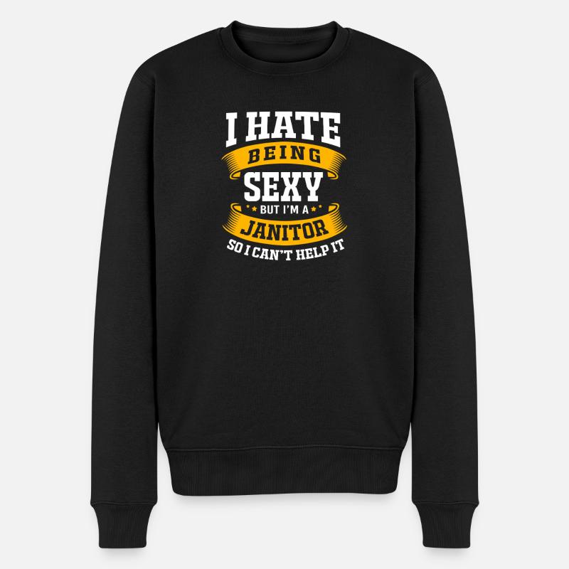 Hausmeister - Männer Premium Bio Pullover - Schwarz