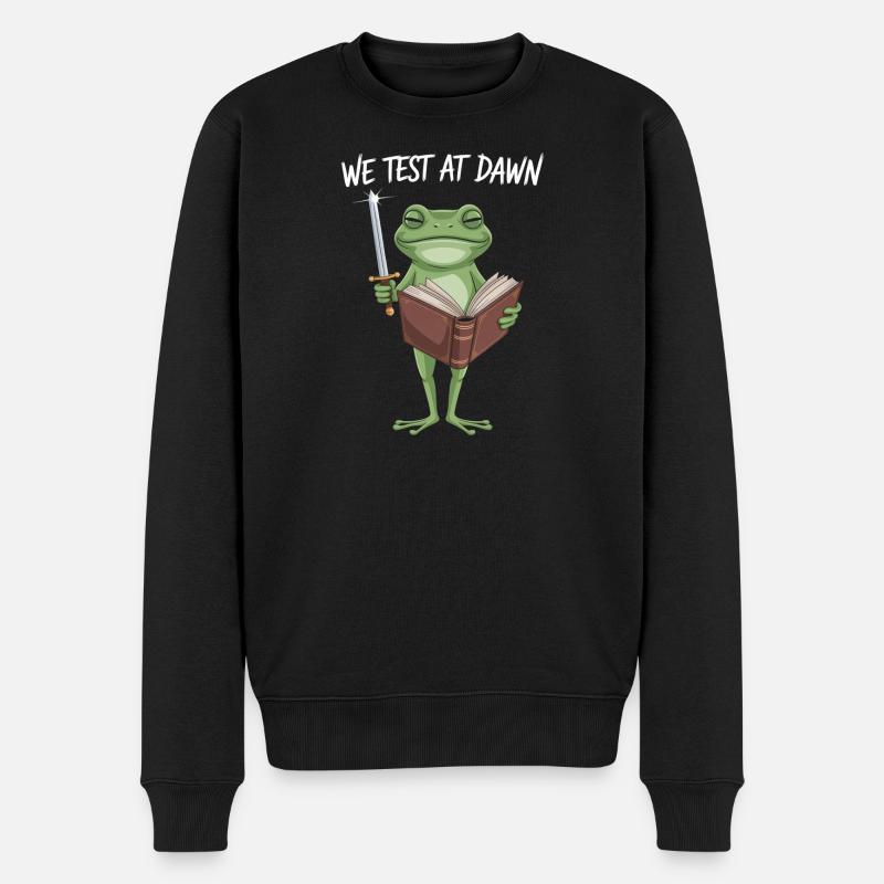 Nous testons chez Dawn Frog Wizard - Pull Premium bio Homme - noir