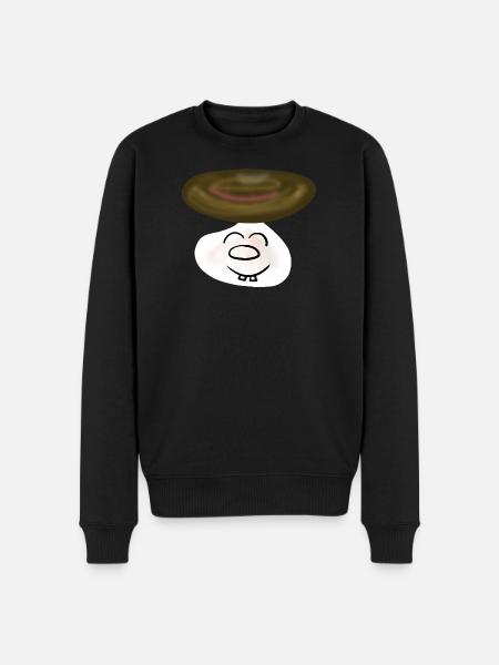 Lustiger Pilz Pilze Kinder - Männer Premium Bio Pullover - Schwarz