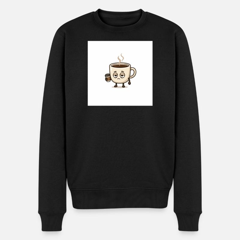Ich bin müde - Männer Premium Bio Pullover - Schwarz