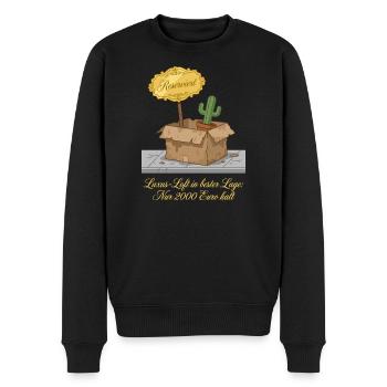 Luxus Loft In Bester Lage 2000€ Miete - Männer Premium Bio Pullover - Schwarz - Vorne - Nico (187cm)