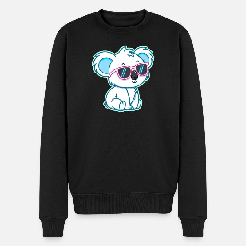 Koala White Chill Sonnenbrille - Männer Premium Bio Pullover - Schwarz