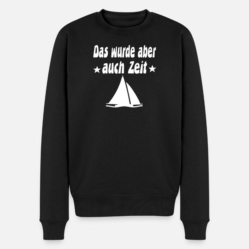 Segeln - Männer Premium Bio Pullover - Schwarz