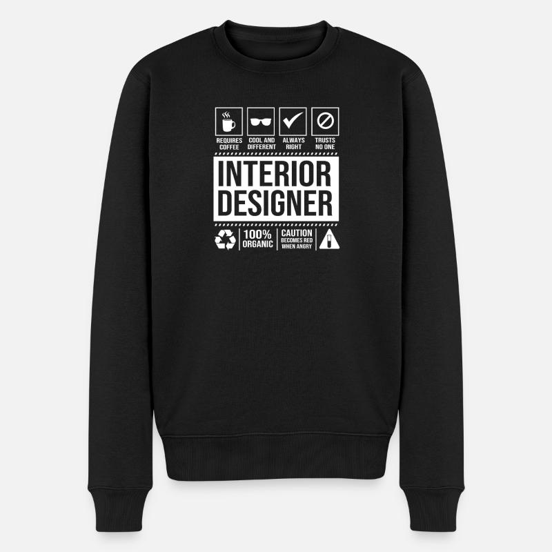 Architect Interior Designer Architecture - Men's Premium Organic Jumper - black