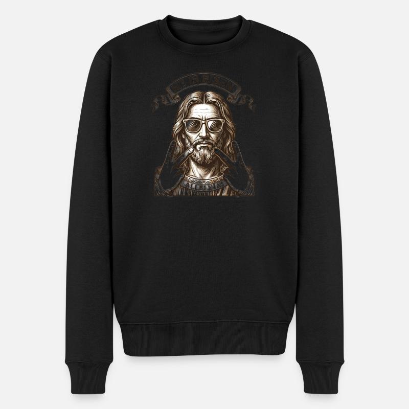 Il est un Alléluia Ressuscité - Pull Premium bio Homme - noir