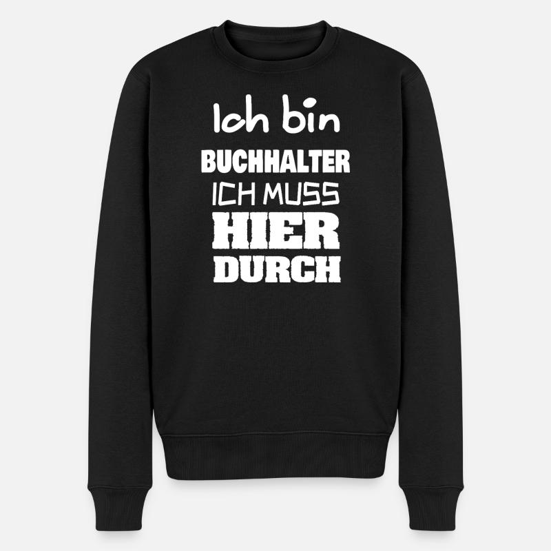 Job Buchhalter - Männer Premium Bio Pullover - Schwarz