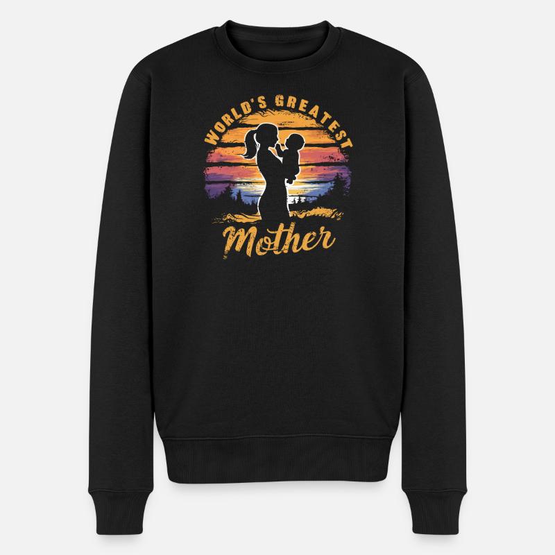 La plus grande mère du monde - Pull Premium bio Homme - noir
