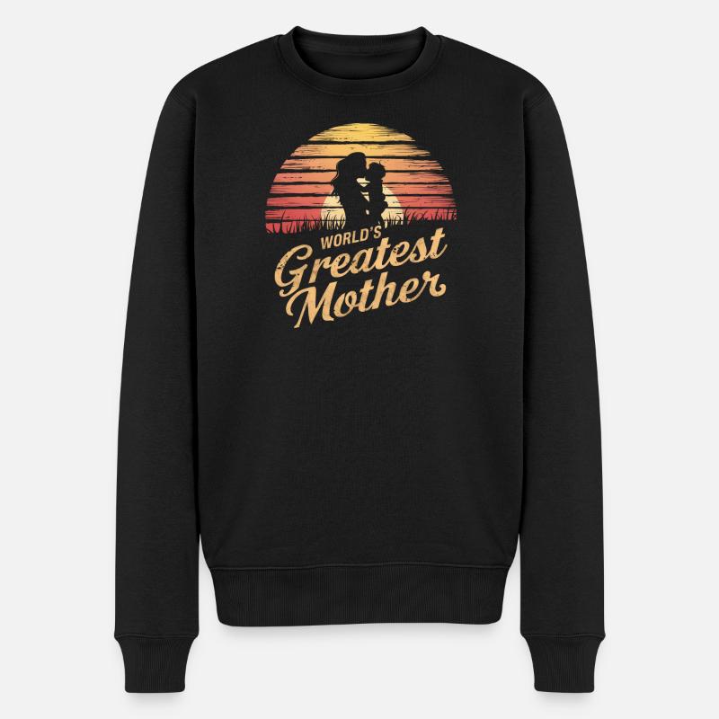 La plus grande mère du monde - Pull Premium bio Homme - noir