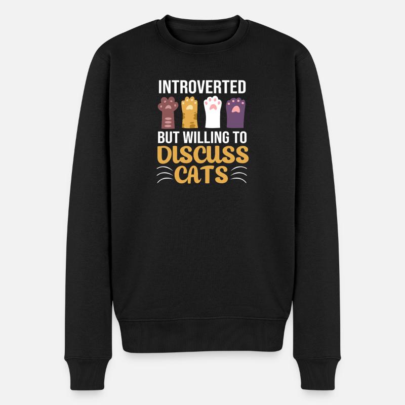 Introvertiert Anxiety ängstlich Angsthase - Männer Premium Bio Pullover - Schwarz