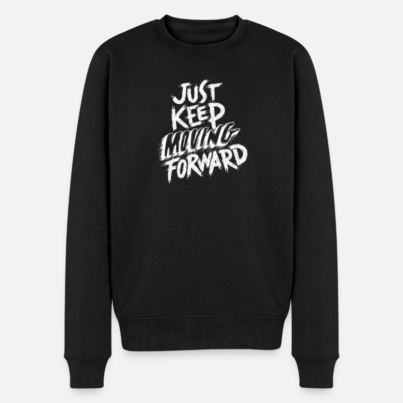 Just Keep Moving Forward - Men's Premium Organic Jumper - black