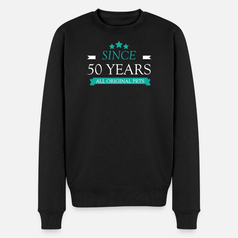 50. Geburtstag, seit 50 Jahren - Männer Premium Bio Pullover - Schwarz