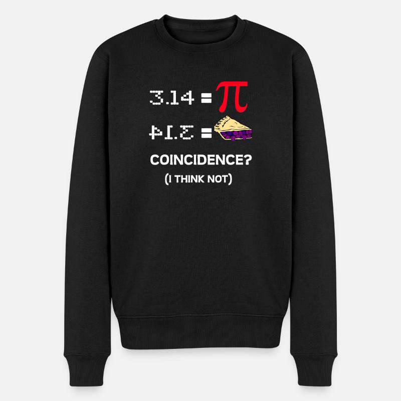 Pi Pie Zufall Tee - Männer Premium Bio Pullover - Schwarz