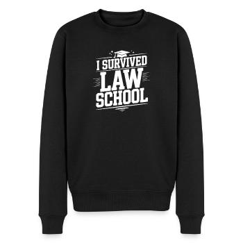 I Survived Law School - Men's Premium Organic Jumper - black - Front - Nico (187cm)
