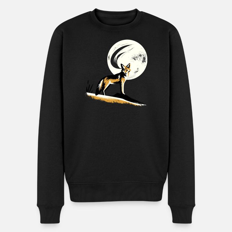 Chacal au clair de lune - Pull Premium bio Homme - noir