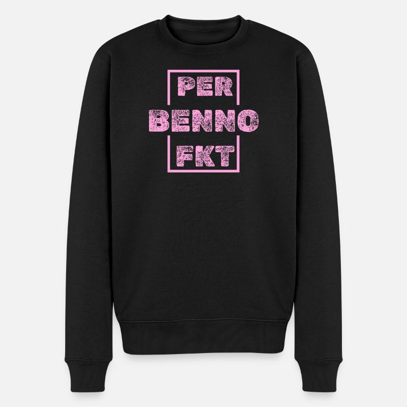 Benno als Einzigartig - Männer Premium Bio Pullover - Schwarz