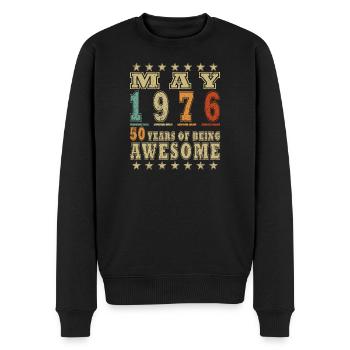 Mai 1976 : 50 ans d’Awesome - Pull Premium bio Homme - noir - Devant - Nico (187cm)