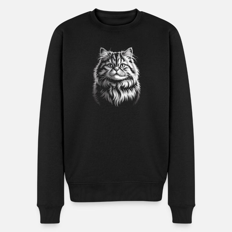Chat - Pull Premium bio Homme - noir