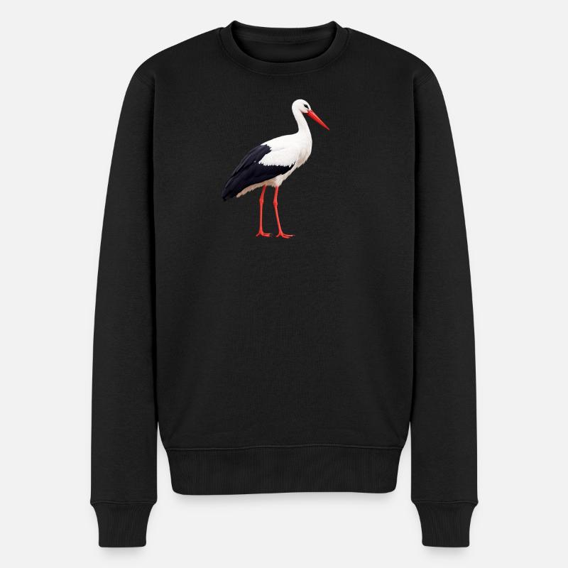 Storch - Männer Premium Bio Pullover - Schwarz