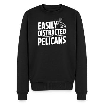 Facilement distrait par les pélicans - Pull Premium bio Homme - noir - Devant - Nico (187cm)