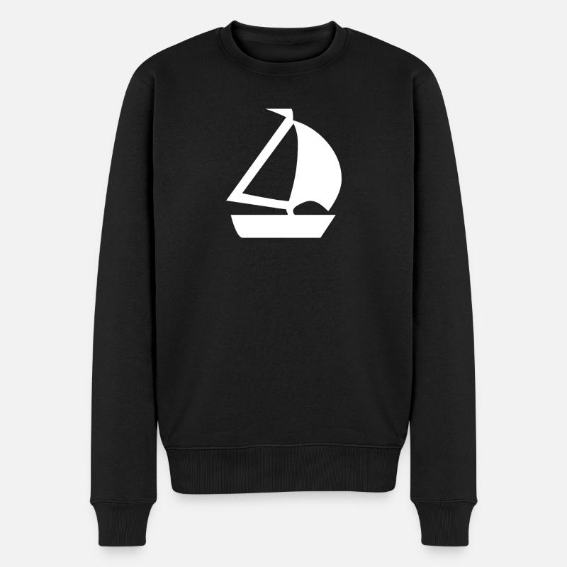 Segeln - Männer Premium Bio Pullover - Schwarz