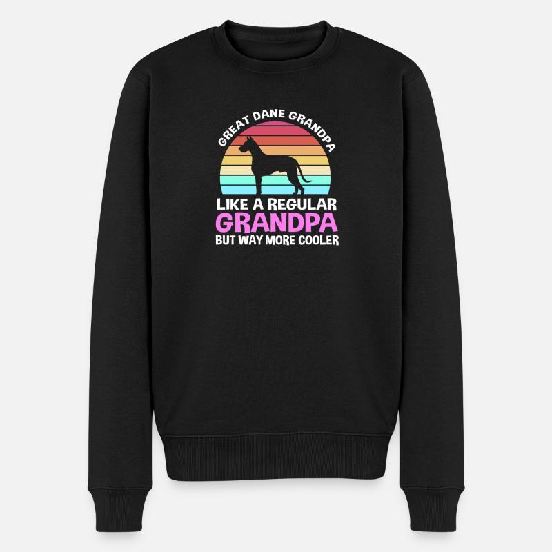 Deutsche Dogge - Männer Premium Bio Pullover - Schwarz