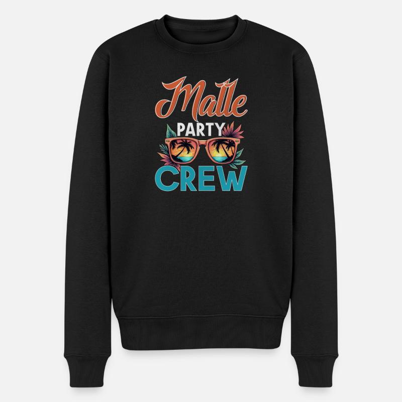 Malle Crew - Pull Premium bio Homme - noir