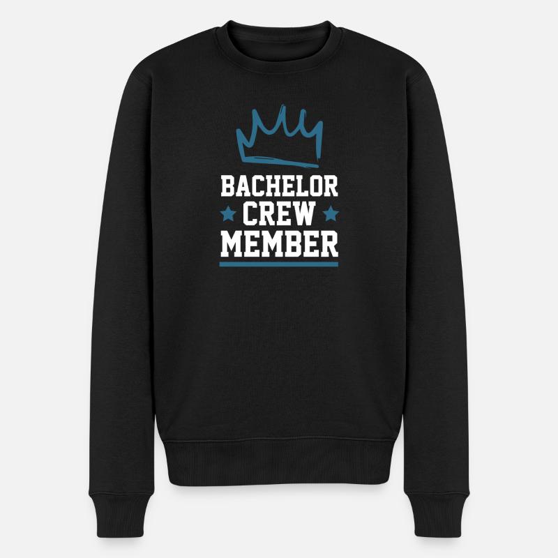 Bachelor Crew - Men's Premium Organic Jumper - black