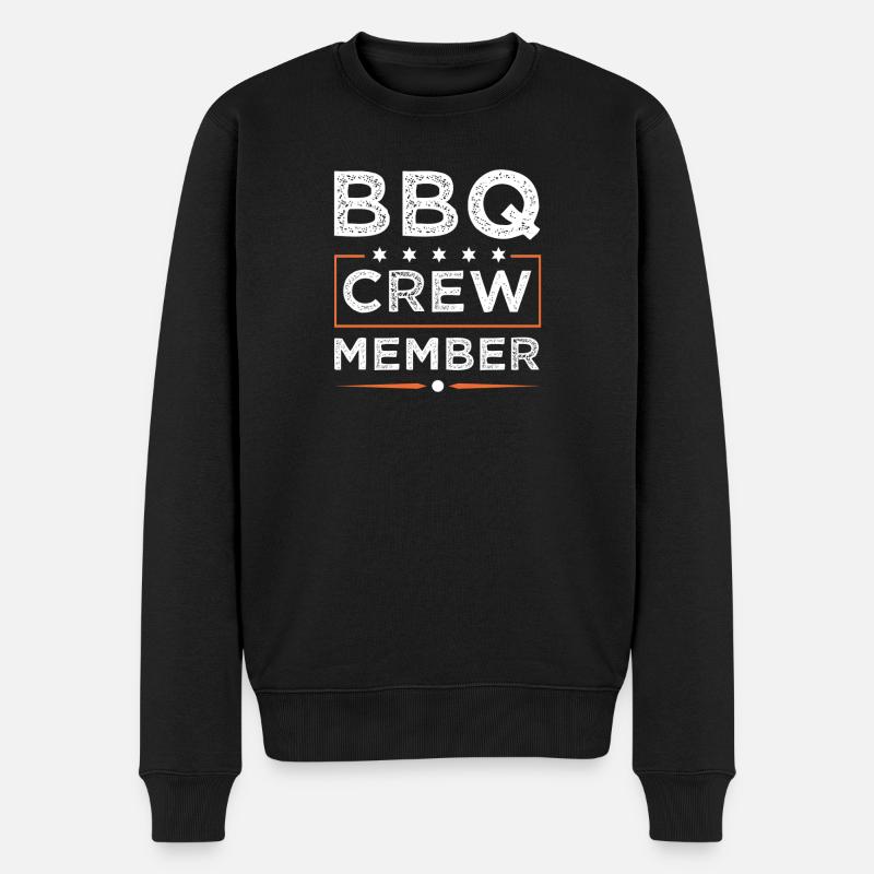 Bbq Crew - Männer Premium Bio Pullover - Schwarz