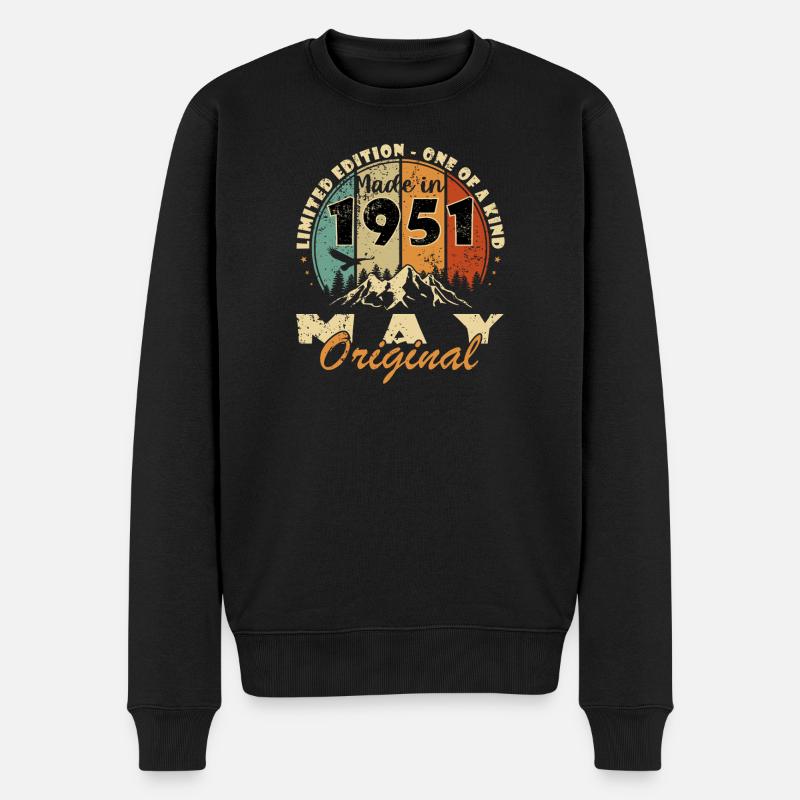 1951 Made in May Original - Männer Premium Bio Pullover - Schwarz