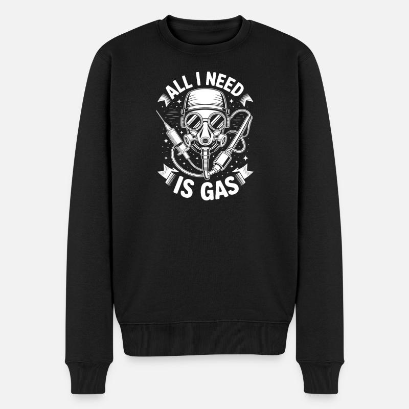 Anesthésiste, j’ai besoin d’une anesthésie gazeuse - Pull Premium bio Homme - noir