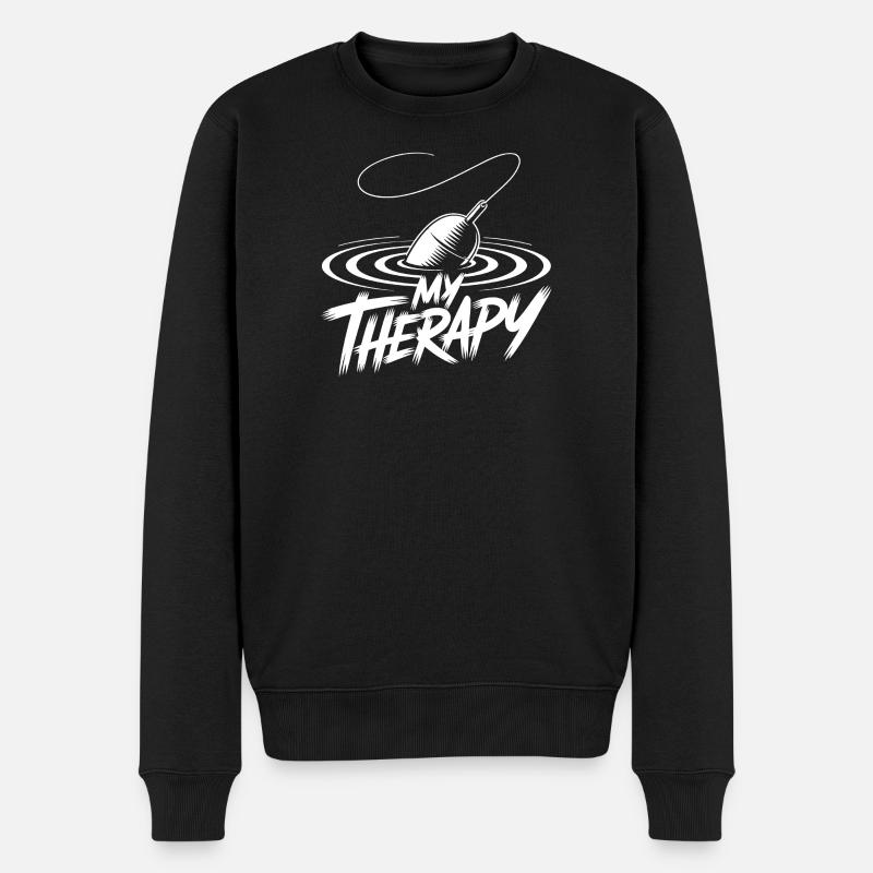Thérapie de la pêche - Pull Premium bio Homme - noir