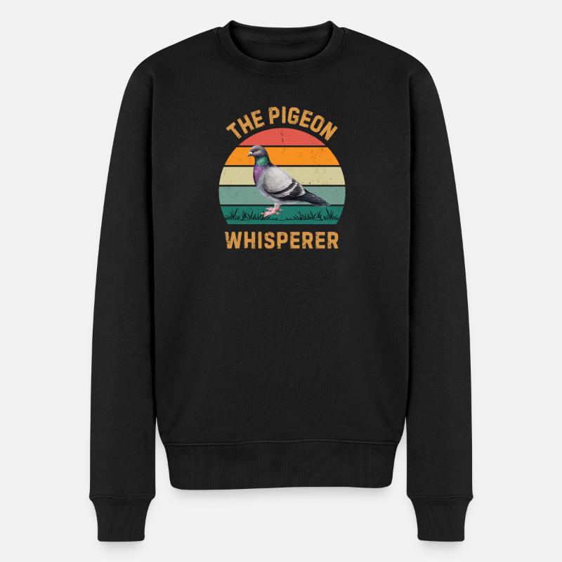 Taubenflüsterer - Männer Premium Bio Pullover - Schwarz
