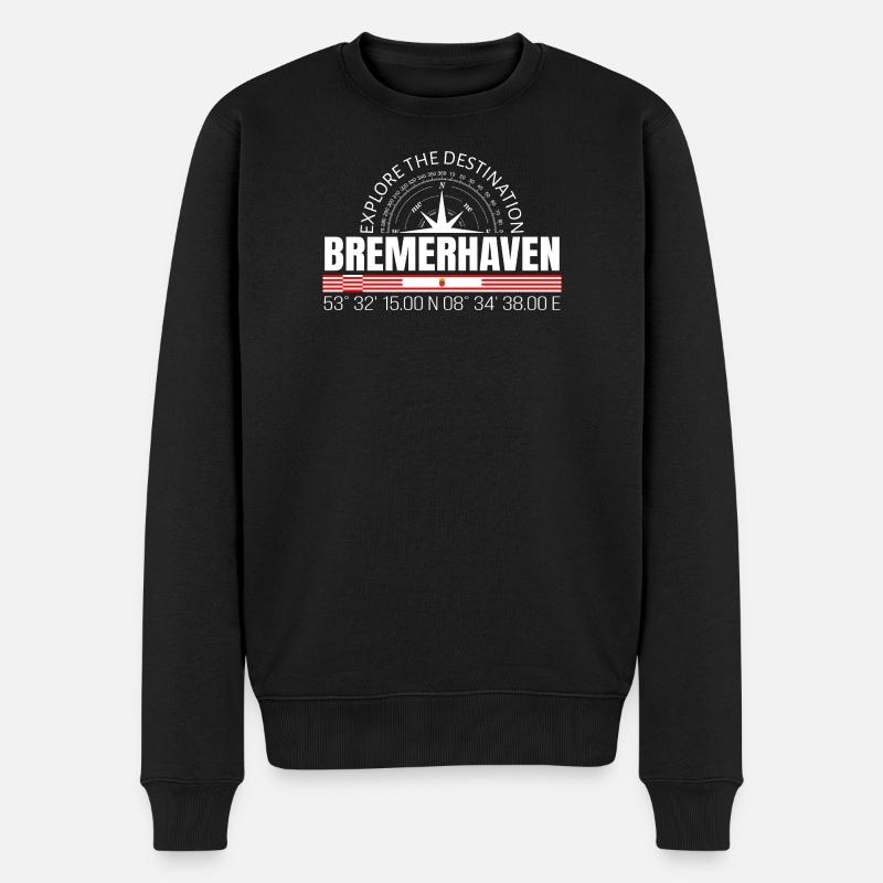 Bremerhaven - Pull Premium bio Homme - noir