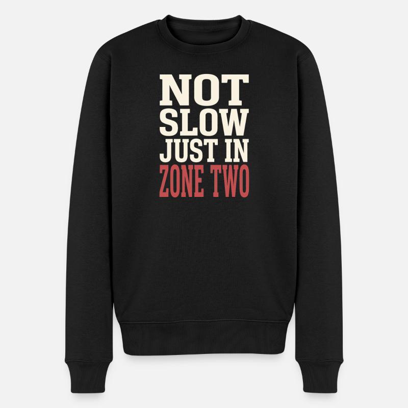 Zone 2 Training Herzfrequenztraining Einfaches - Männer Premium Bio Pullover - Schwarz