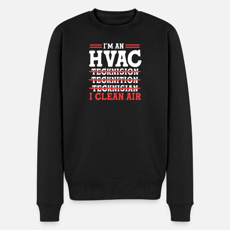 Heizung Klimatechniker Techniker Kältetechniker - Männer Premium Bio Pullover - Schwarz