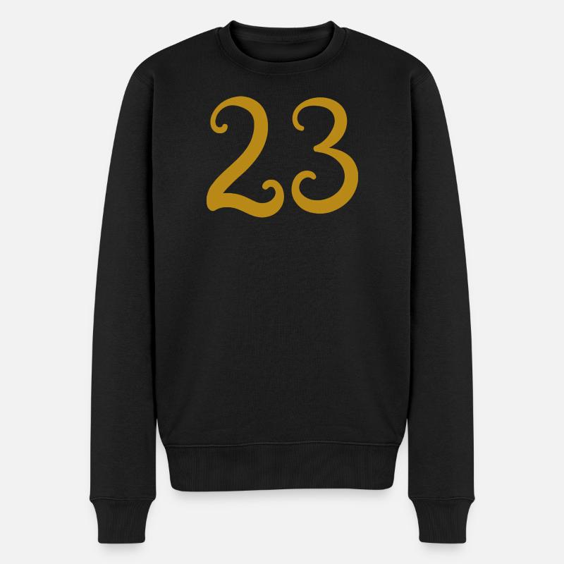 23 - Männer Premium Bio Pullover - Schwarz