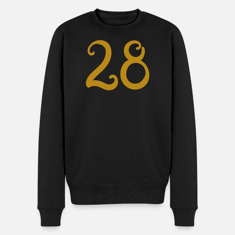 28 - Männer Premium Bio Pullover - Schwarz