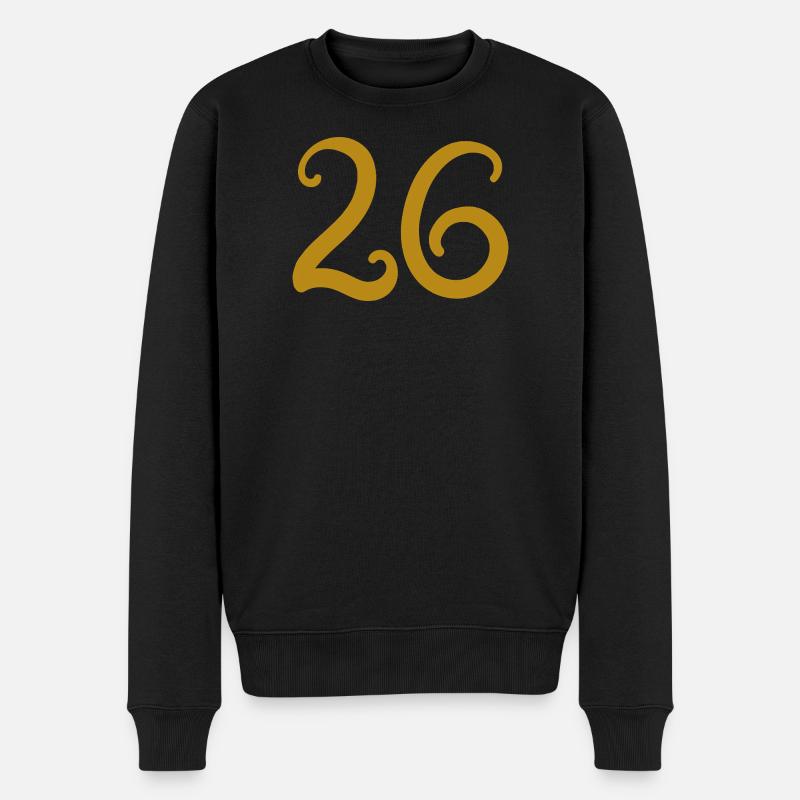 26 - Männer Premium Bio Pullover - Schwarz