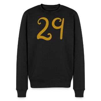 29 - Männer Premium Bio Pullover - Schwarz - Vorne - Nico (187cm)