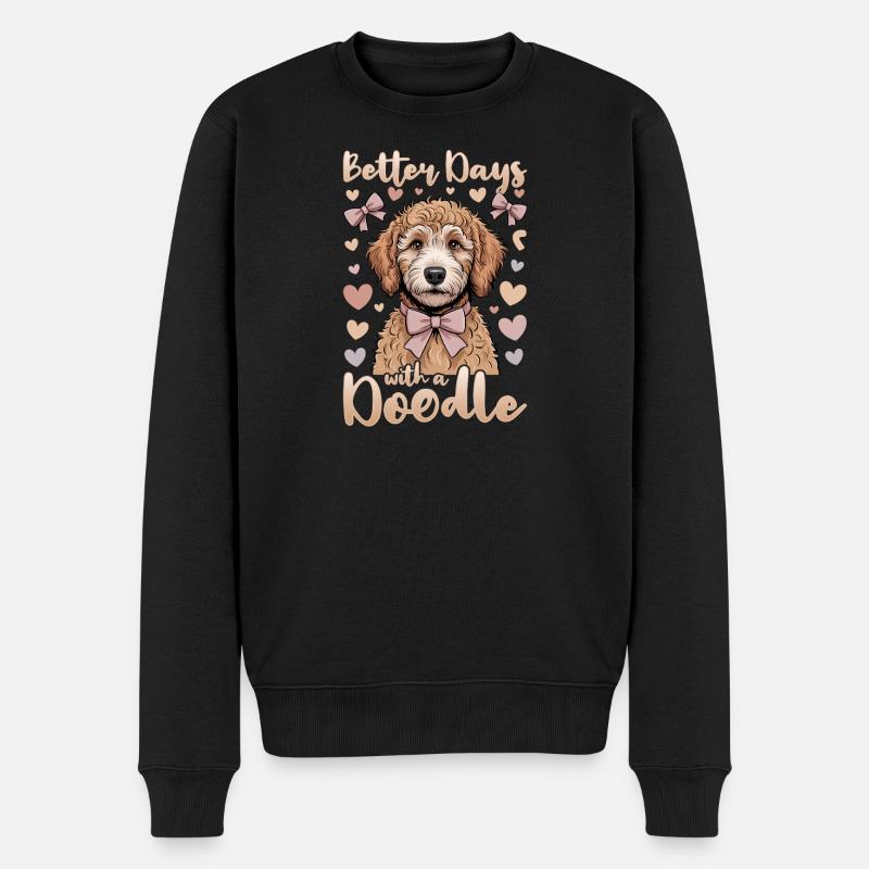 Goldendoodle Dog Breed - Männer Premium Bio Pullover - Schwarz