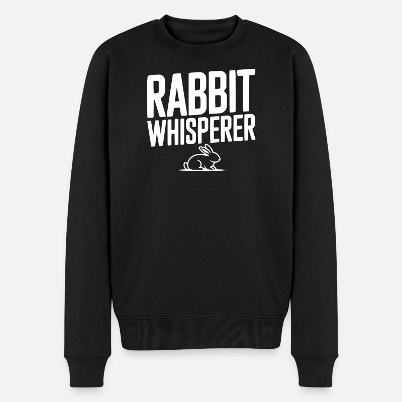 Rabbit Whisperer - Men's Premium Organic Jumper - black