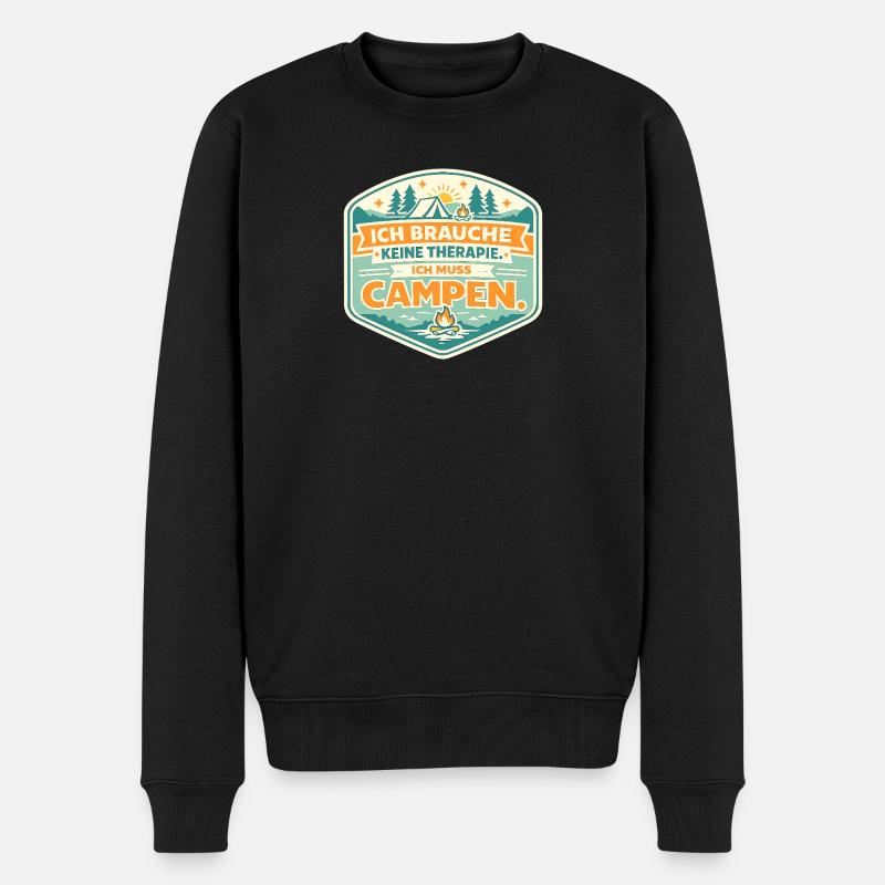 Je dois camper - Pull Premium bio Homme - noir