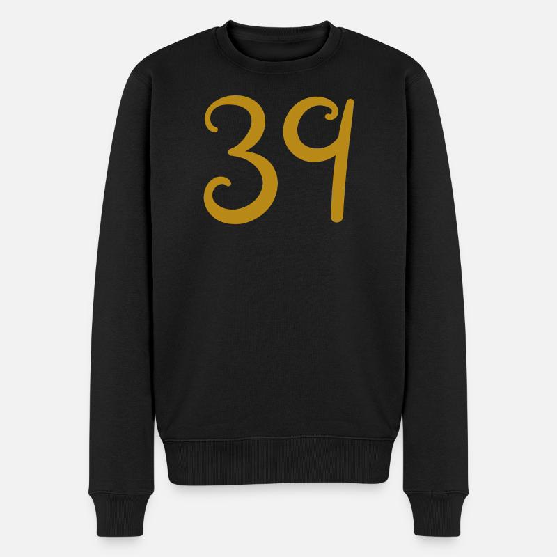 39 - Männer Premium Bio Pullover - Schwarz