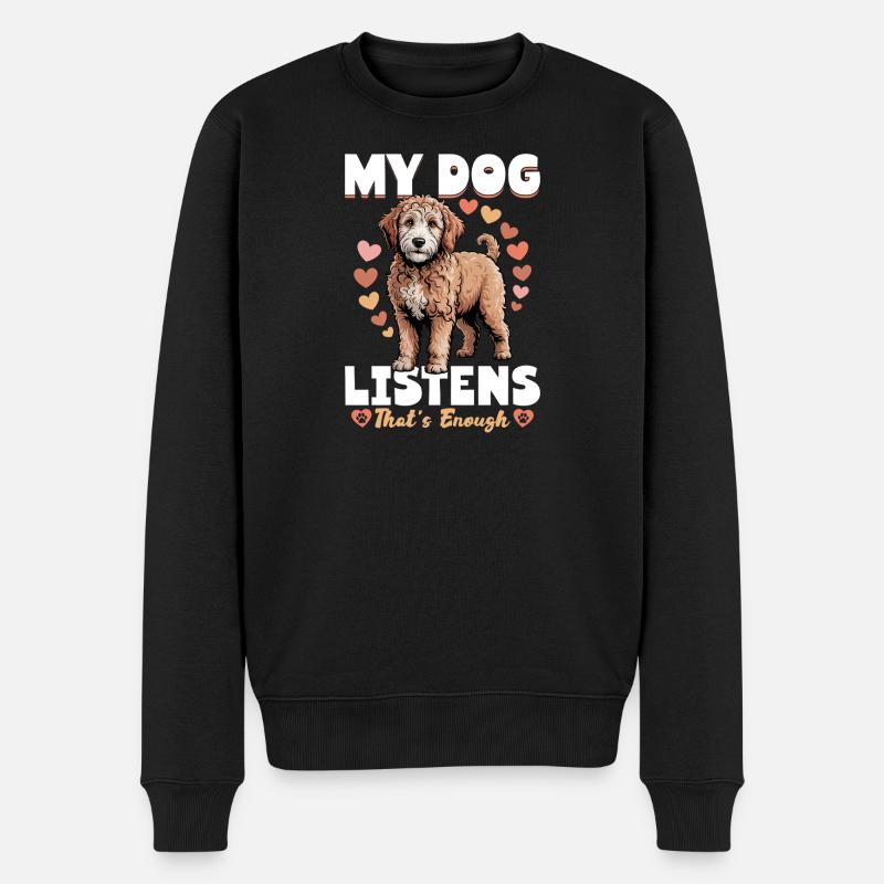 Race de chien Goldendoodle - Pull Premium bio Homme - noir
