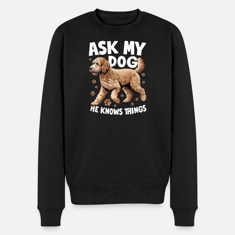 Goldendoodle Dog Breed - Männer Premium Bio Pullover - Schwarz