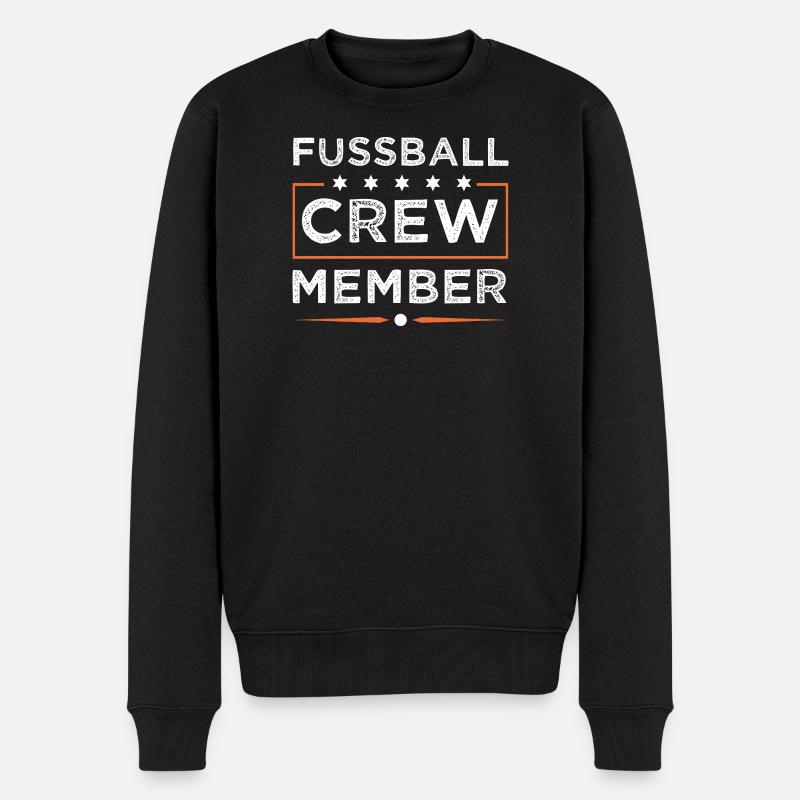 Fussball Crew - Männer Premium Bio Pullover - Schwarz