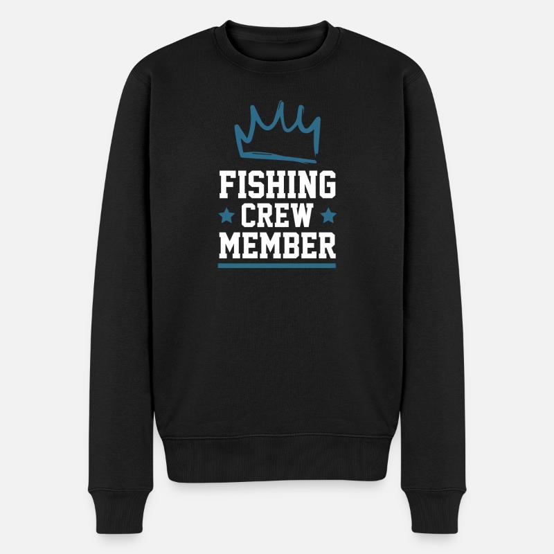 Fishing Crew - Männer Premium Bio Pullover - Schwarz