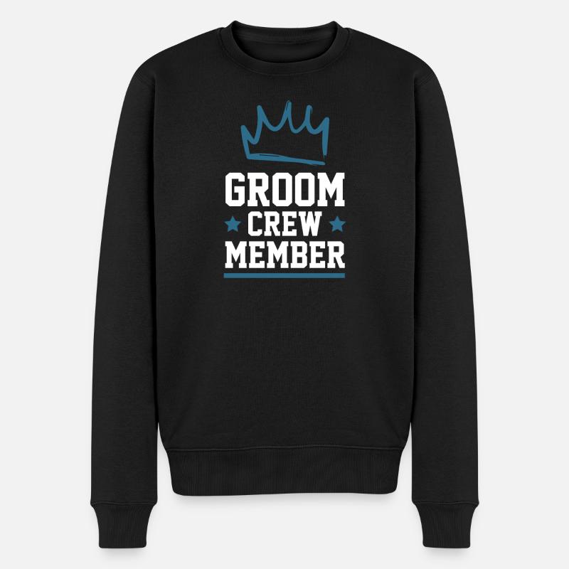 Groom Crew - Männer Premium Bio Pullover - Schwarz