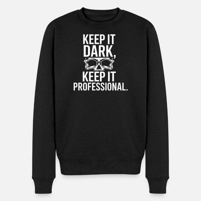 Keep It Dark Skull Pro - Männer Premium Bio Pullover - Schwarz