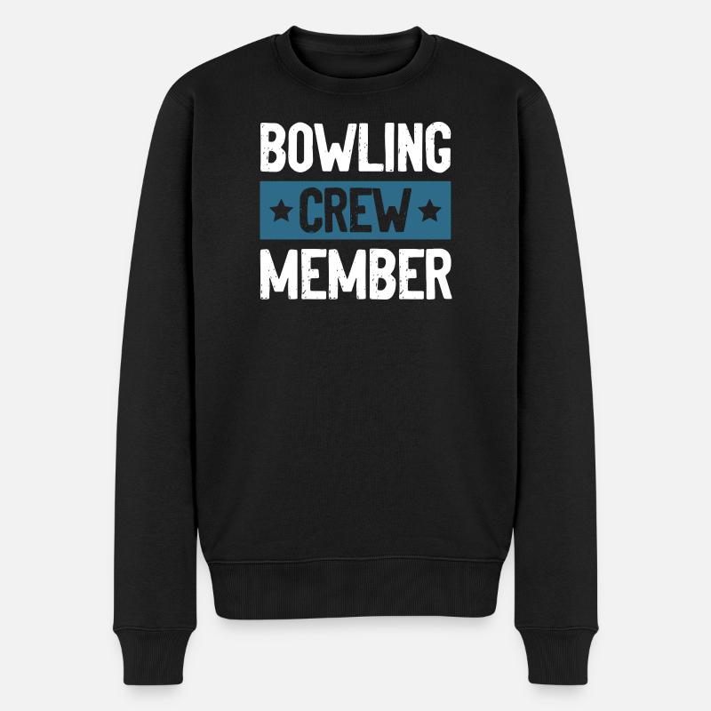 Bowling Crew - Männer Premium Bio Pullover - Schwarz
